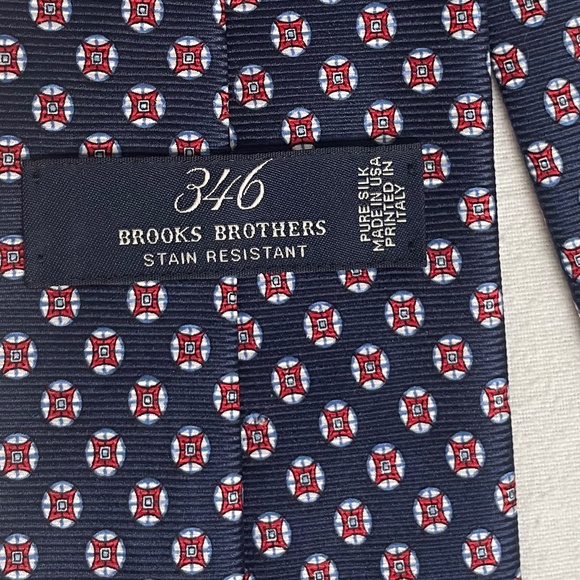 Brooks Brothers Pattern Silk Tie, Made in USA - Picture 1 of 3